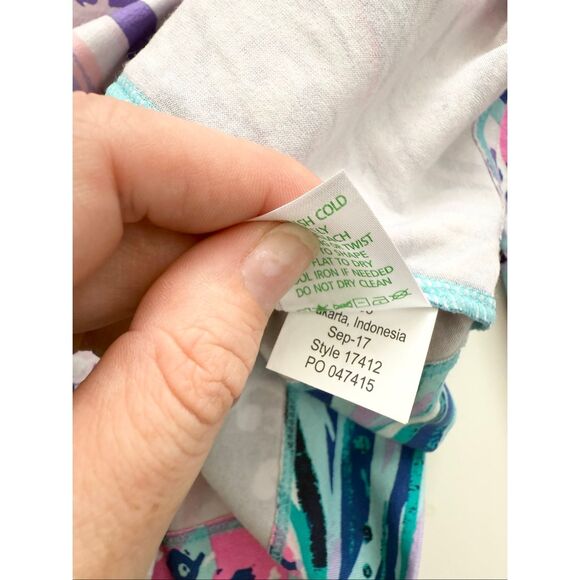 Lilly Pulitzer UPF 50+ All That She Wants Shell Sophie Dress Purple Blue Medium - Picture 6 of 6